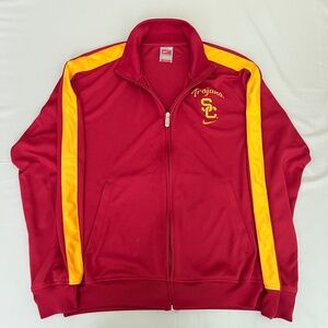 Vintage Nike Team USC Trojans NikeFIT Full-Zip Track Jacket (Mens M)
